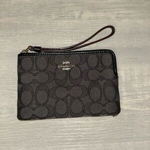 Coach Black Signature Wristlet